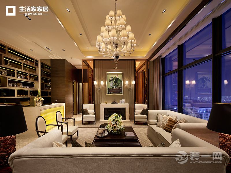 上海静安南洋家园145平米大户型欧式风格客厅