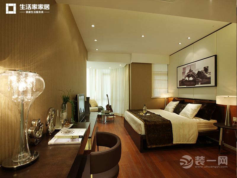 上海阳光名邸105平米三居室现代风格卧室
