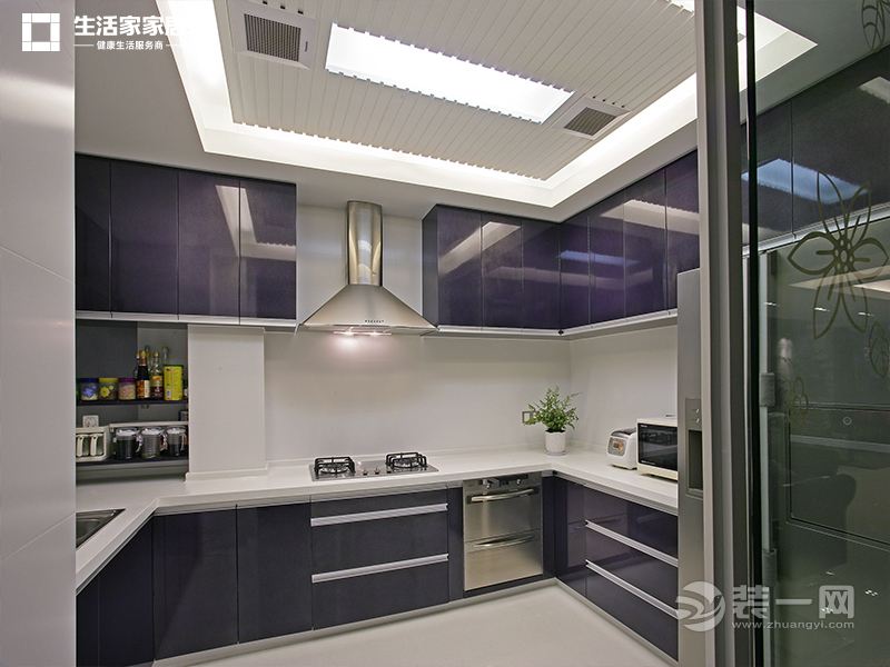 上海达安锦园140平米大户型现代简约风厨房