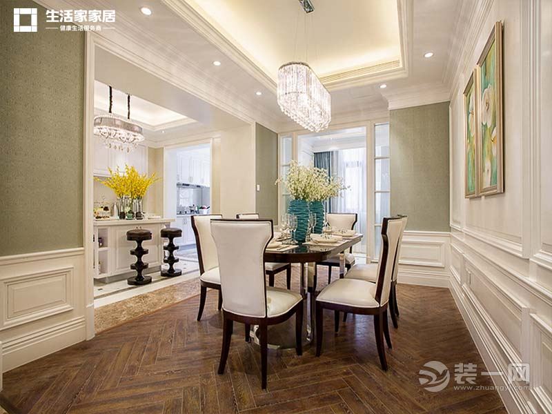 上海金光花苑115平米三居室欧式风格餐厅