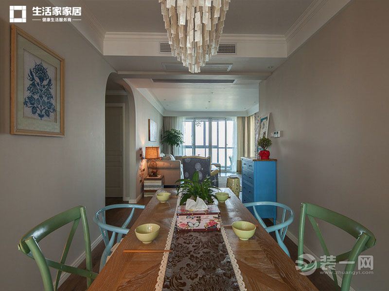上海万里城95平米两居室现代风格餐厅