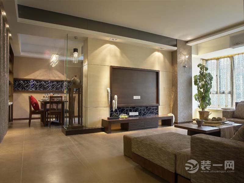 上海展宏大厦120平米三居室现代风格客厅