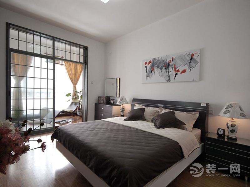 上海玉佛城139平米三居室现代风格主卧室
