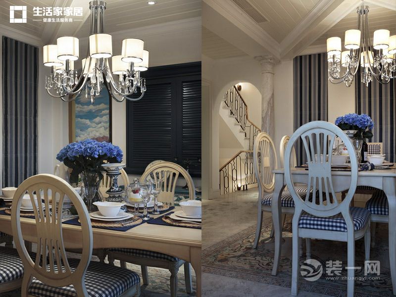 上海康怡苑72平米三居室地中海风格餐厅