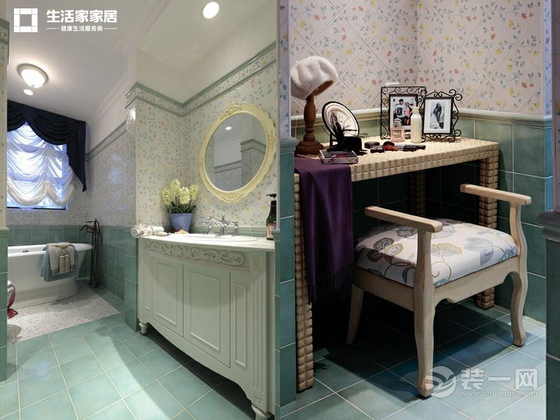 上海康怡苑72平米三居室地中海风格浴室