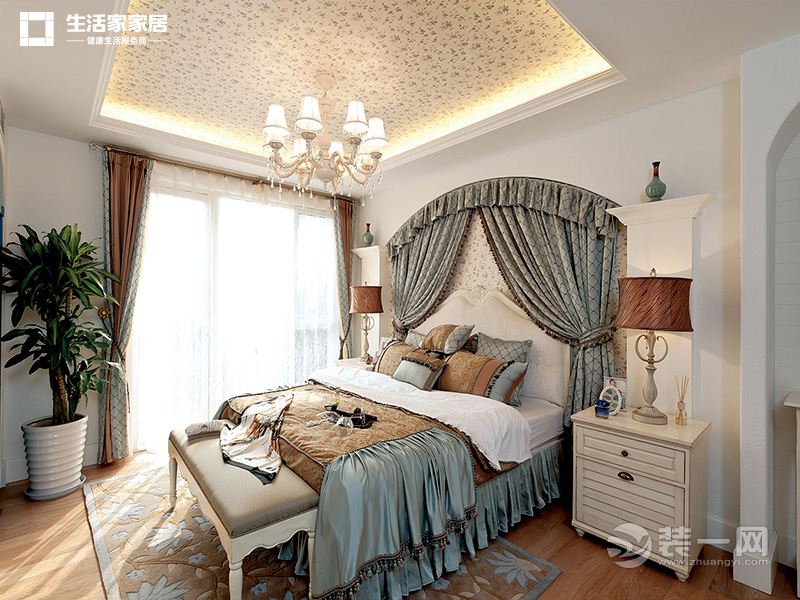 上海祥和名邸163平米别墅地中海风格主卧室