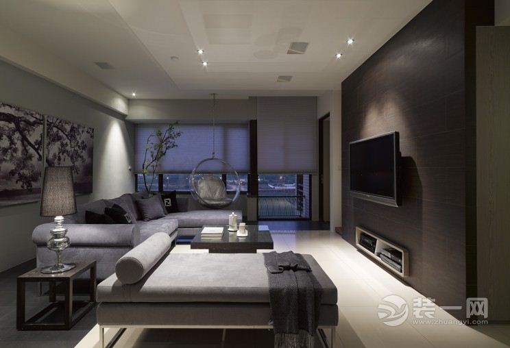 上海名仕豪庭121平米三居室北欧风格客厅