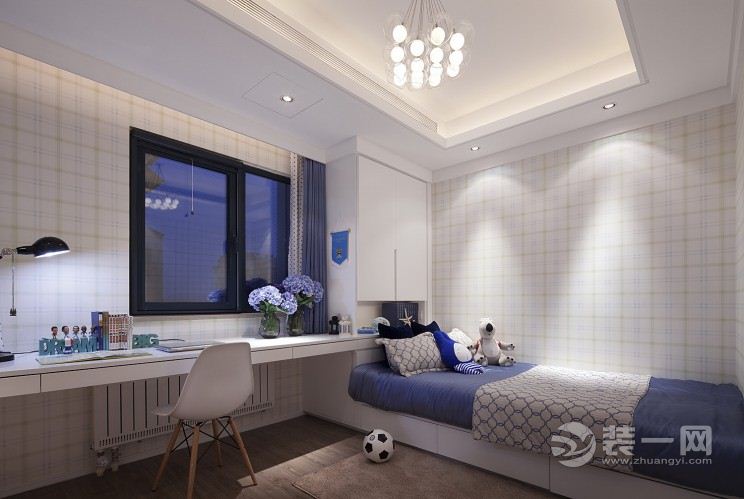 上海中大九里德123平米三居室简约风格卧室
