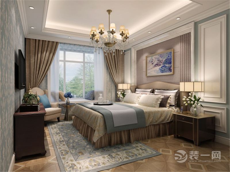 上海尊堡园330平米别墅欧式风格卧室