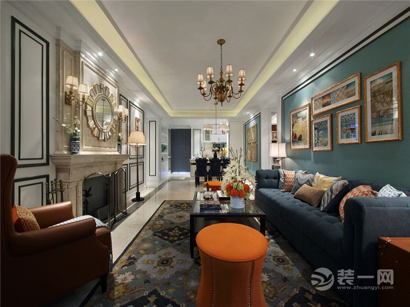 上海裕华新村150平米四居室欧式风格客厅