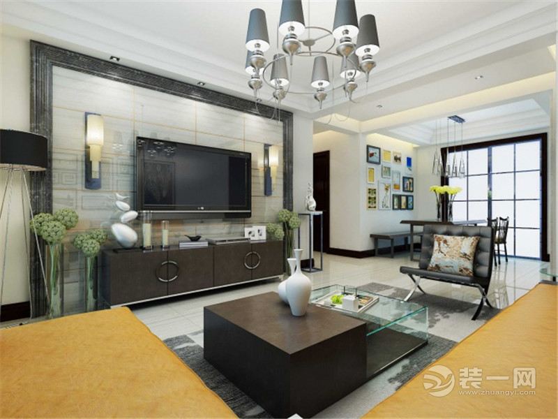 上海红梅苑139平米三居室简约风格客厅