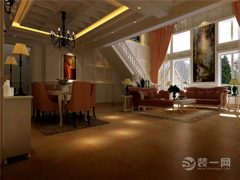 上海中海紫御豪庭252平米别墅中式风格餐厅
