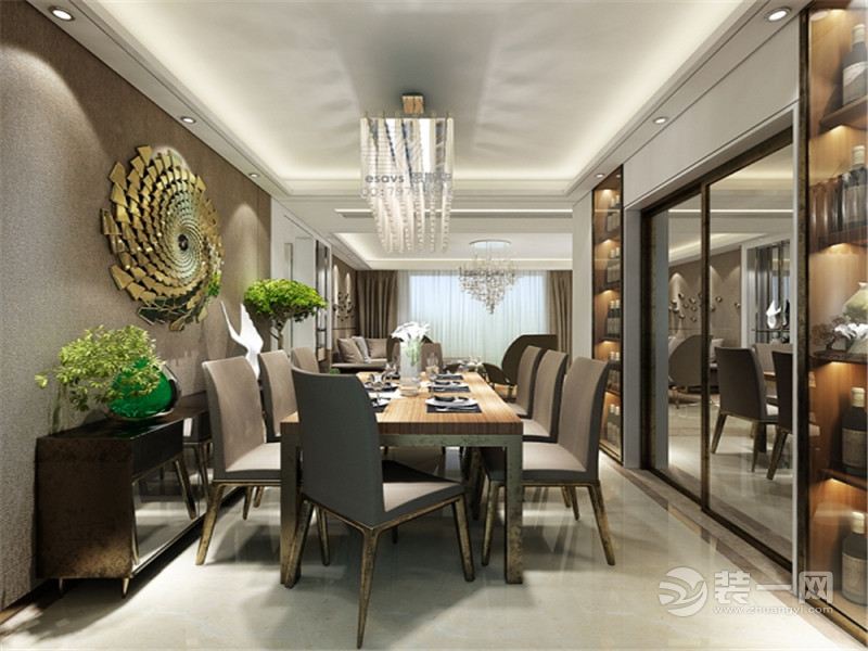 上海新凤城140平米四居室现代简约餐厅