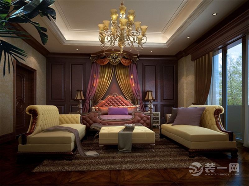 上海银亿领墅250平米别墅欧式风格卧室