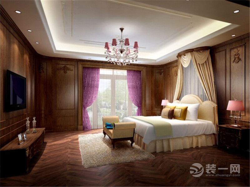 上海华府樟园170平米复式欧式风格卧室