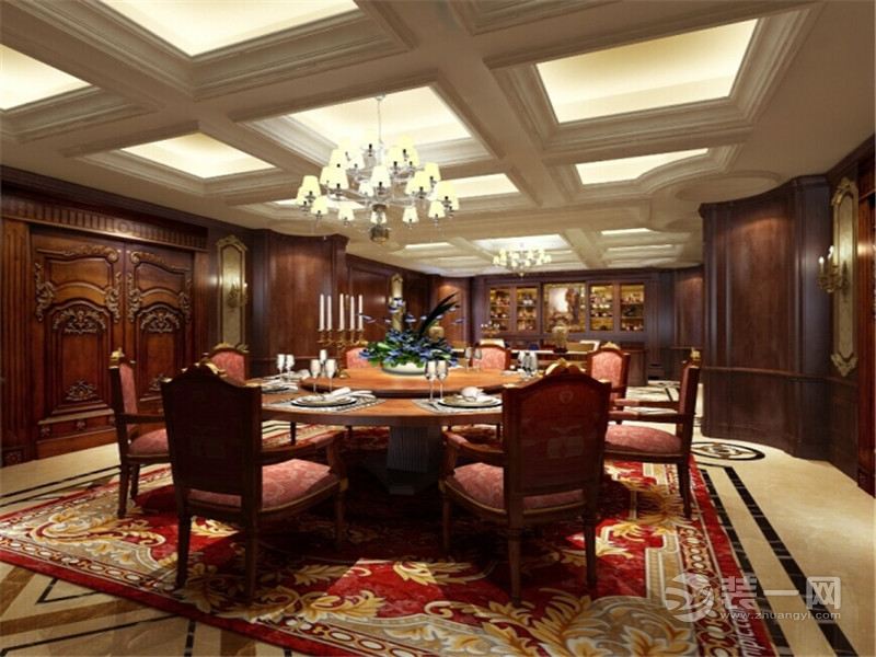 上海华府樟园170平米复式欧式风格餐厅