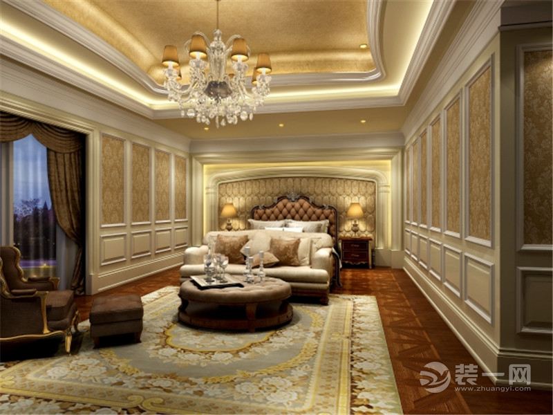 上海虹桥商务别墅325平米美式风格卧室