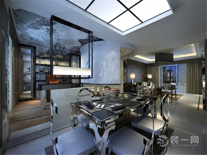 上海文华别墅416平米新古典风格餐厅