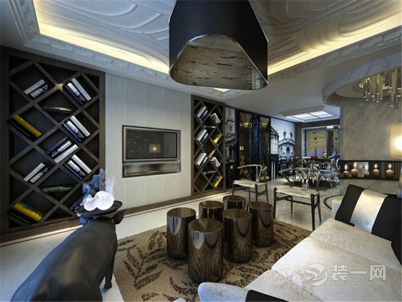 上海文华别墅416平米新古典风格客厅