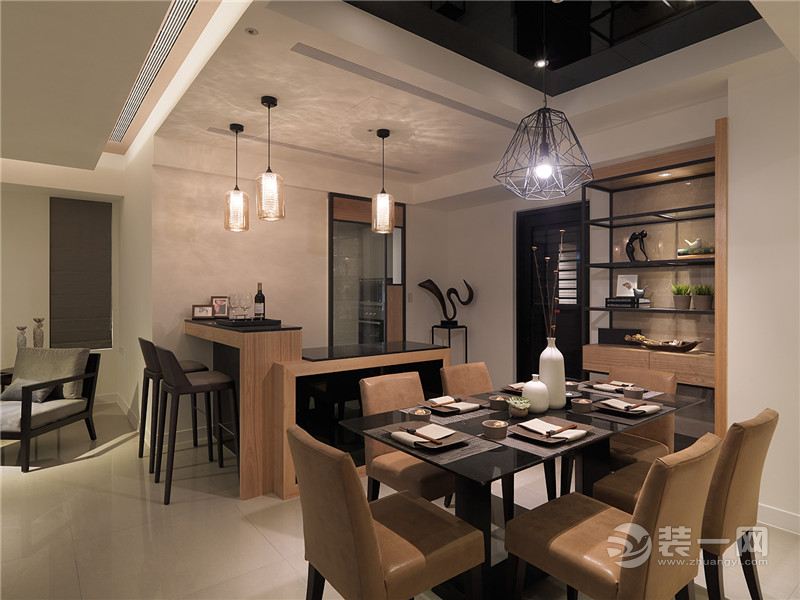 上海新世纪广场150平米三居室现代简约风格餐厅