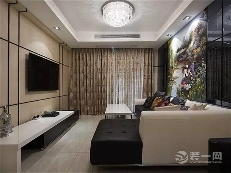 上海翡翠东森花园152平米四居室现代风格客厅