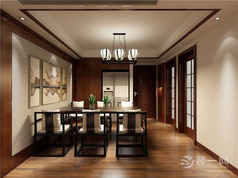 上海风云汇恬园135平米三居室中式风格餐厅