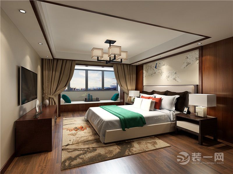 上海风云汇恬园135平米三居室中式风格卧室