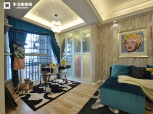 上海绿福公寓97平米两居室欧式风格阳台