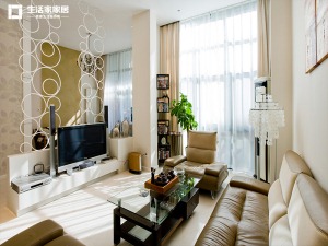 上海青之杰花園130平米三居室簡約風格客廳
