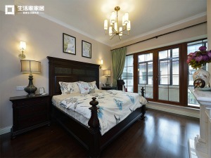 上海景博花园153平米复式简约美式风卧室