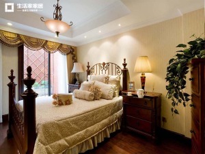 上海御墅花园252平米别墅典雅美式风格卧室
