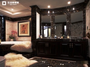 上海天籁园300平米别墅欧式风格卫生间