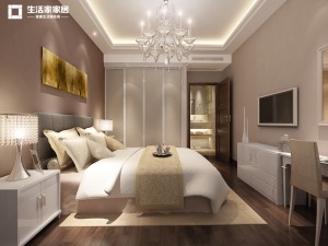 上海名仕豪庭88平米两居室简约风格卧室