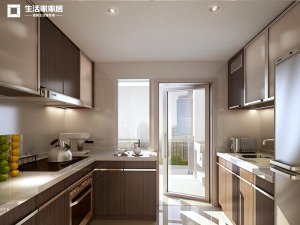 上海名仕豪庭88平米两居室简约风格厨房