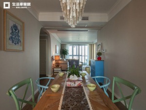 上海万里城95平米两居室现代风格餐厅