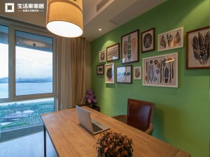 上海万里城95平米两居室现代风格书房
