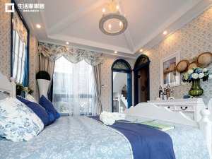 上海文翔名苑210平米别墅地中海风格侧卧室