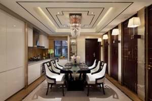 上海春峰苑192平米别墅中式风格餐厅