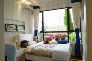 上海万科锦源248平米别墅美式风格次卧室
