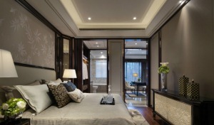 上海绿地香颂200平米别墅新古典风格主卧室