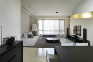 上海白沙东苑117平米三居室现代风格案例图