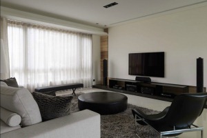 上海白沙东苑117平米三居室现代风格客厅