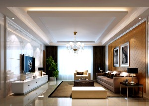 上海金榜世家115平米三居室简欧风格客厅