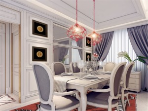 上海翡丽甲第337平米别墅欧式风格餐厅