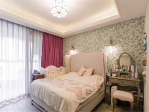 上海金叶公寓97平米三居室宜家风格卧室