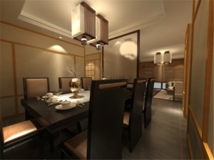 上海地方天园122平米三居室新古典风格餐厅