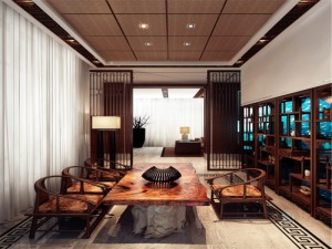 上海一品漫城306平米别墅中式风格客厅