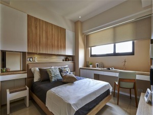 上海新江湾城首府135平米三居室现代风格卧室
