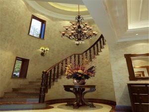 上海银亿领墅250平米别墅欧式风格楼梯