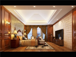 上海沪西别墅150平米美式风格卧室